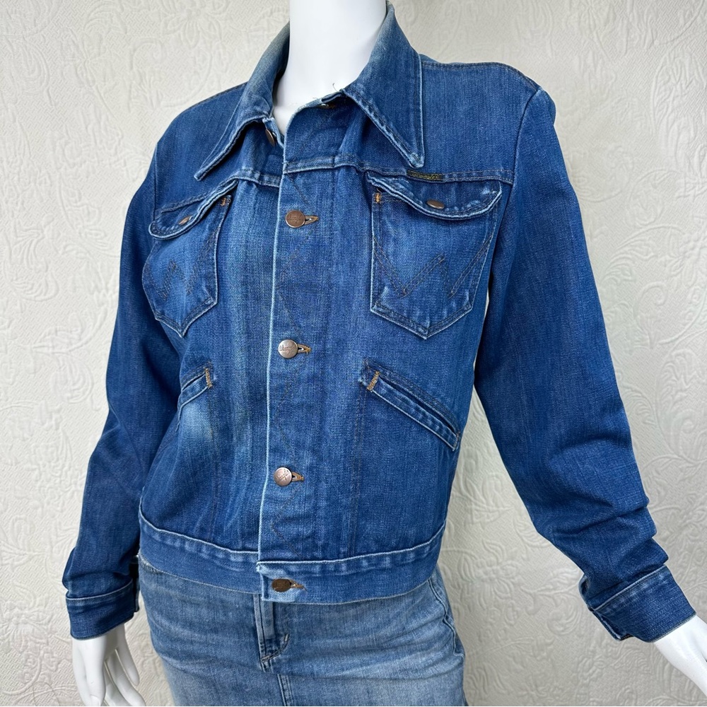 Wrangler 126MJ Size 36 VTG 70s 100% Cotton Denim Jean Jacket